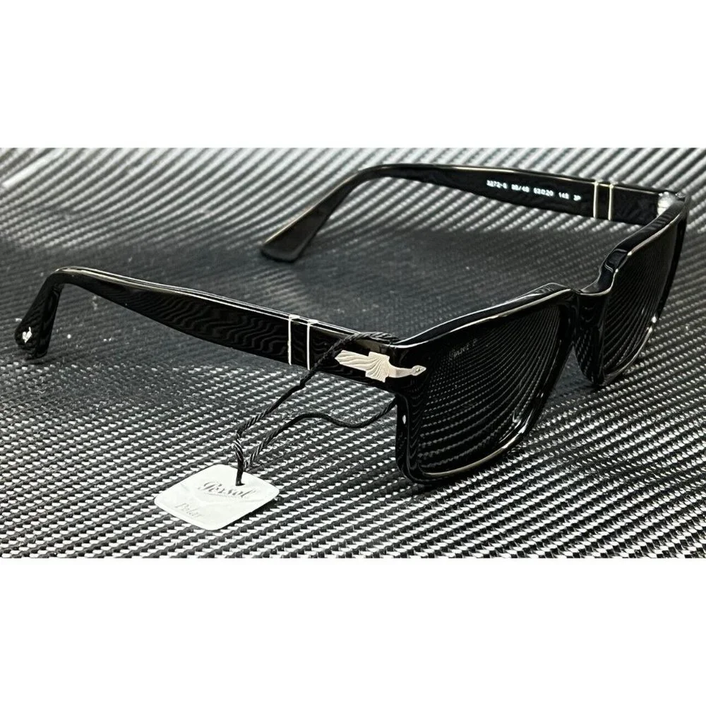 Persol Black 55mm Polarized Mens Sunglasses